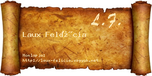 Laux Felícia névjegykártya